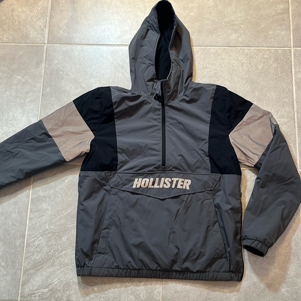 Hollister All Weather Fleece Lined Jacket Size M Reflective sleeves